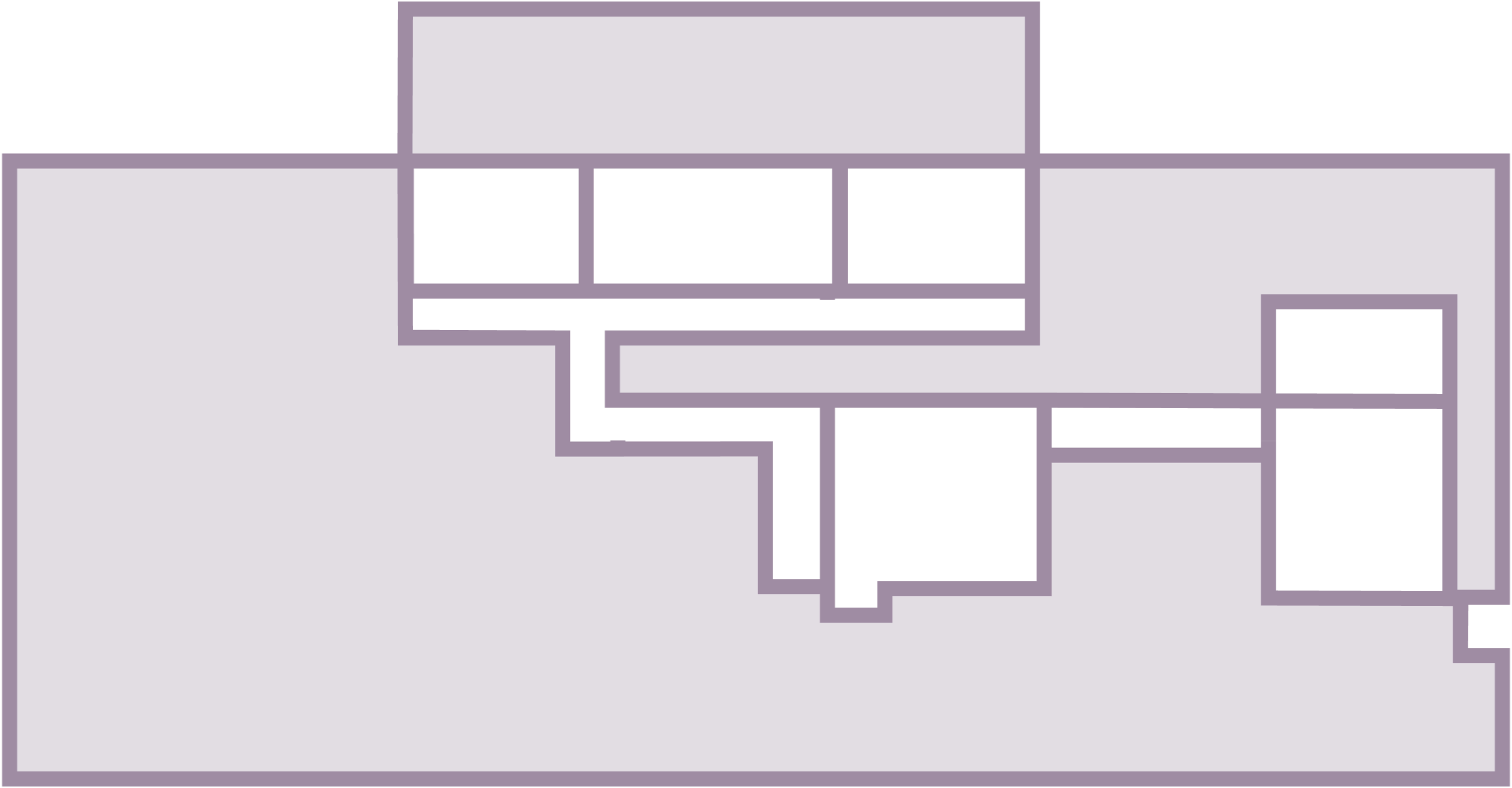 Simple floor plan of Below Stairs