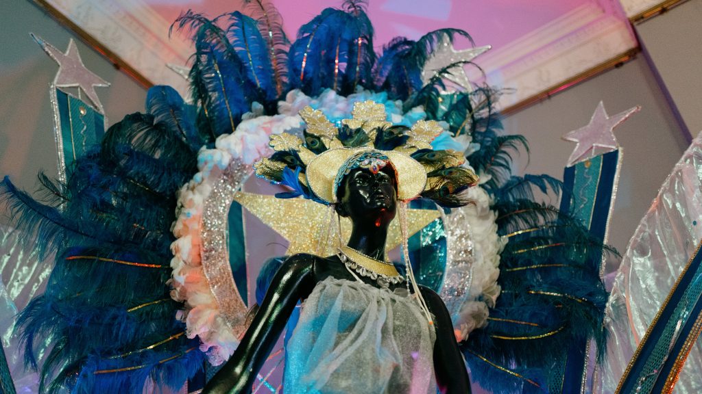 Leeds West Indian Carnival Costume from Arthur France, Son of a Small Island, 2022 Exhibition, Harewood House Trust