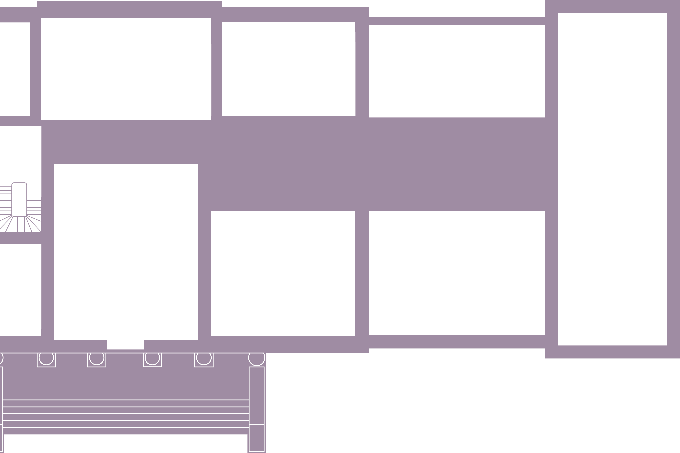 Simple floor plan of the west rooms and corridors of the State Floor